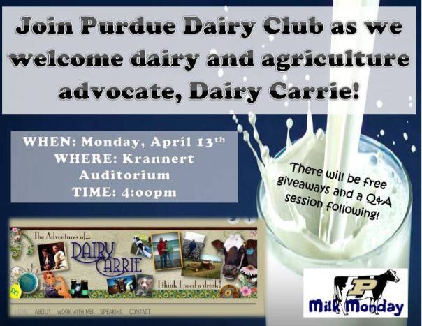 Purdue Ag Week - Dairy Carrie Ad